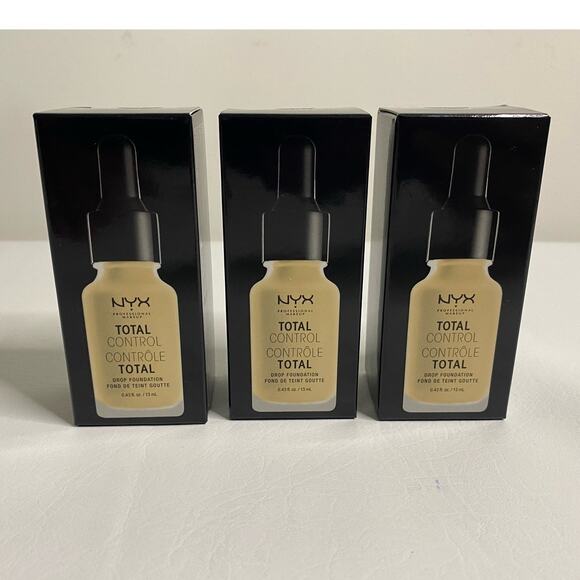 NEW NYX TCDF06 Total Control Drop Foundation 3 Package - Picture 1 of 8